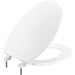 Bemis 7600T Elongated Hospitality Plastic Toilet Seat in White with Stay·Tite® Commercial Fastening System™ - White