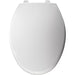 Bemis 7650TDG Elongated Open Front With Cover Hospitality Plastic Toilet Seat in White with Stay·Tite® Commercial Fastening System™ and DuraGuard® - White