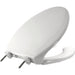 Bemis 7850TDG Elongated Open Front With Cover Hospitality Plastic Toilet Seat in White with Stay·Tite® Commercial Fastening System™ and DuraGuard® - White