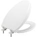 Bemis 7900TDGSL Elongated Hospitality Commercial Plastic Closed Front with Cover Toilet Seat in White Featuring Stay·Tite® Commercial Fastening System™, Whisper·Close®, Super·Grip® Bumpers, and DuraGuard® - White