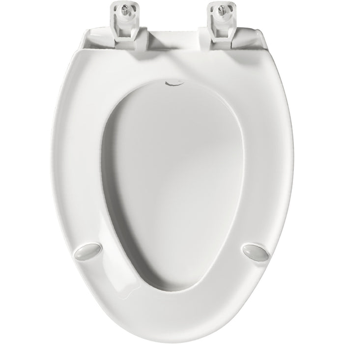 Bemis 7900TDGSL Elongated Hospitality Commercial Plastic Closed Front with Cover Toilet Seat in White Featuring Stay·Tite® Commercial Fastening System™, Whisper·Close®, Super·Grip® Bumpers, and DuraGuard® - White