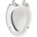 Bemis 7900TDGSL Elongated Hospitality Commercial Plastic Closed Front with Cover Toilet Seat in White Featuring Stay·Tite® Commercial Fastening System™, Whisper·Close®, Super·Grip® Bumpers, and DuraGuard® - White