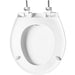 Bemis 790TDGSL Round Hospitality Commercial Plastic Closed Front with Cover Toilet Seat in White Featuring Stay·Tite® Commercial Fastening System™, Whisper·Close®, Super·Grip® Bumpers, and DuraGuard® - White