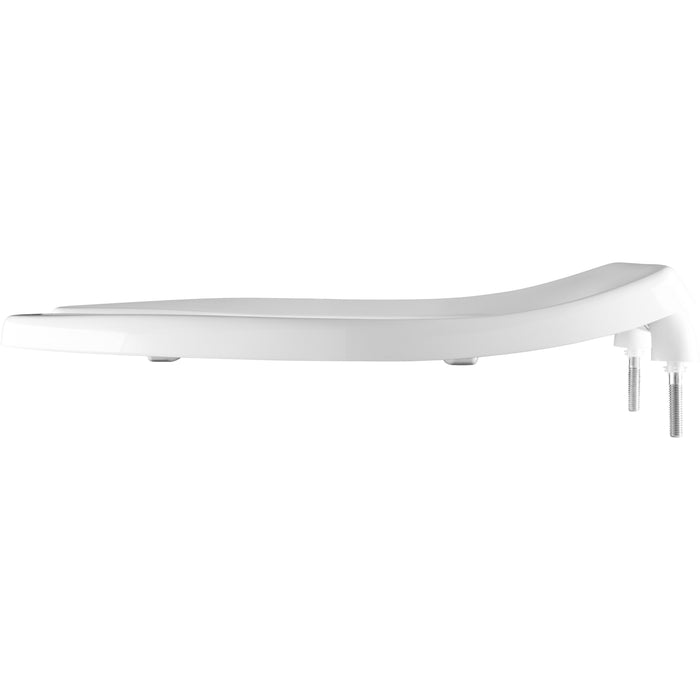 Bemis 9500CT Church Elongated Open Front Less Cover Commercial Plastic Toilet Seat in White Featuring Stay·Tite® Commercial Fastening System™ and Check Hinges - White
