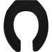 Bemis 955CT Round Open Front Less Cover Commercial Plastic Toilet Seat Featuring Stay·Tite® Commercial Fastening System™ Check Hinge - Black