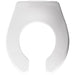 Bemis BB955CT Baby Bowl Open Front Less Cover Commercial Plastic Toilet Seat in White with Stay·Tite® Commercial Fastening System™, Check Hinges, and DuraGuard® - White