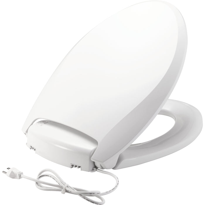 Bemis H1900NL Radiance™ Elongated Plastic Heated Toilet Seat in White Featuring Stay·Tite® Seat Fastening System™, Whisper·Close®, Precision·Fit® and Super·Grip® Bumpers - White