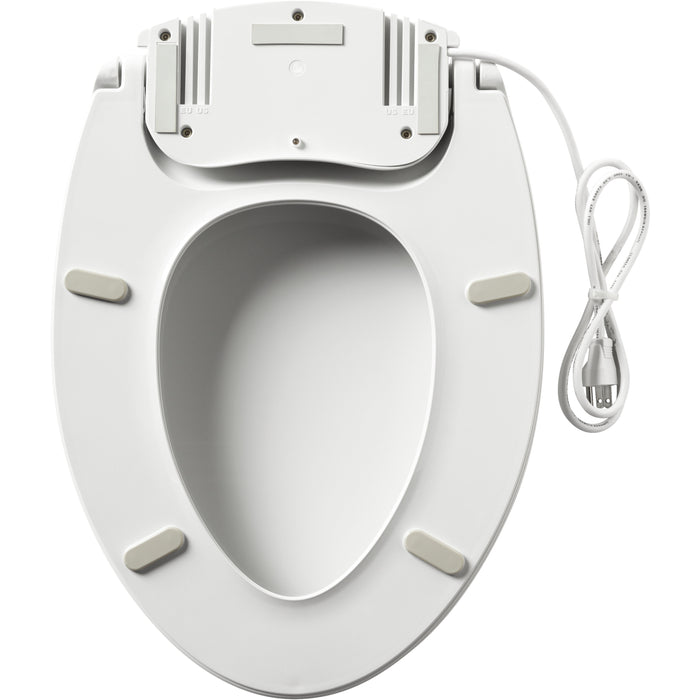Bemis H1900NL Radiance™ Elongated Plastic Heated Toilet Seat in White Featuring Stay·Tite® Seat Fastening System™, Whisper·Close®, Precision·Fit® and Super·Grip® Bumpers - White