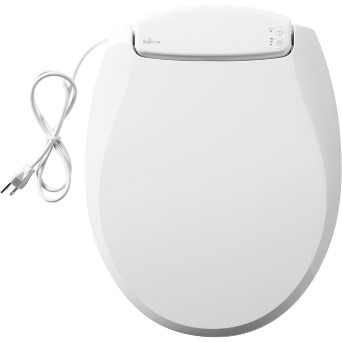 Bemis H900NL Radiance™ Round Plastic Heated Toilet Seat in White Featuring Stay·Tite® Seat Fastening System™, Whisper·Close®, Precision·Fit® and Super·Grip® Bumpers - White