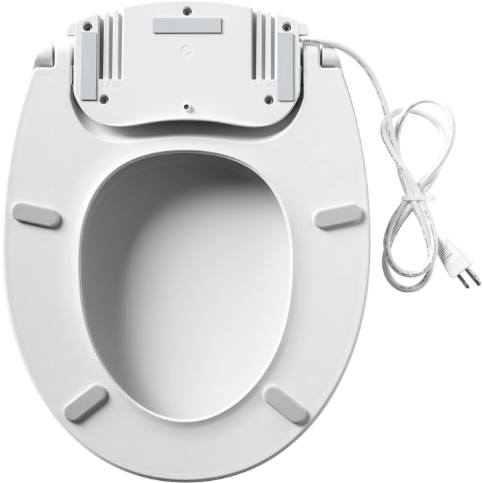 Bemis H900NL Radiance™ Round Plastic Heated Toilet Seat in White Featuring Stay·Tite® Seat Fastening System™, Whisper·Close®, Precision·Fit® and Super·Grip® Bumpers - White