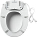 Bemis H900NL Radiance™ Round Plastic Heated Toilet Seat in White Featuring Stay·Tite® Seat Fastening System™, Whisper·Close®, Precision·Fit® and Super·Grip® Bumpers - White