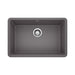 BLANCO 522427 Precis 27" Single Bowl Kitchen Sink - Cinder