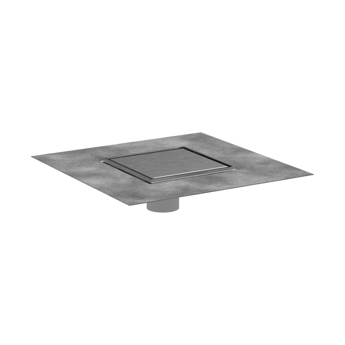 hansgrohe RainDrain Brilliance Point Drain Set 6"x 6" Trim Tileable Rear Cover and Rough