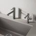 Satin Dark Steel - BLANCO Alta II Low Arc Pull-Out Dual-Spray Kitchen Faucet