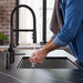 Matte Black - BLANCO Catris Flexo Filter-Ready Semi-Pro Pull-Down Dual-Spray Kitchen Faucet