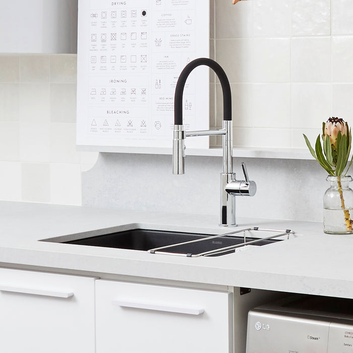 Chrome - BLANCO Catris Flexo Semi-Pro Pull-Down Dual-Spray Kitchen Faucet