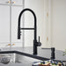 Matte Black - BLANCO Catris Flexo Semi-Pro Pull-Down Dual-Spray Kitchen Faucet