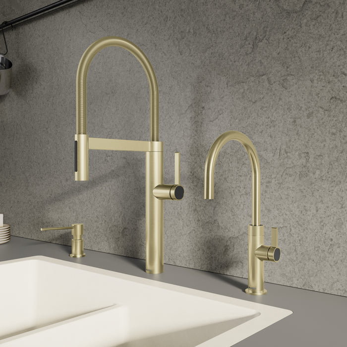 Satin Gold - BLANCO Culina II High Arc Beverage Faucet - RO Compatible