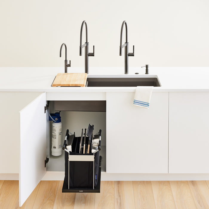 Satin Dark Steel - BLANCO Culina II Semi-Pro Pull-Down Dual-Spray Kitchen Faucet