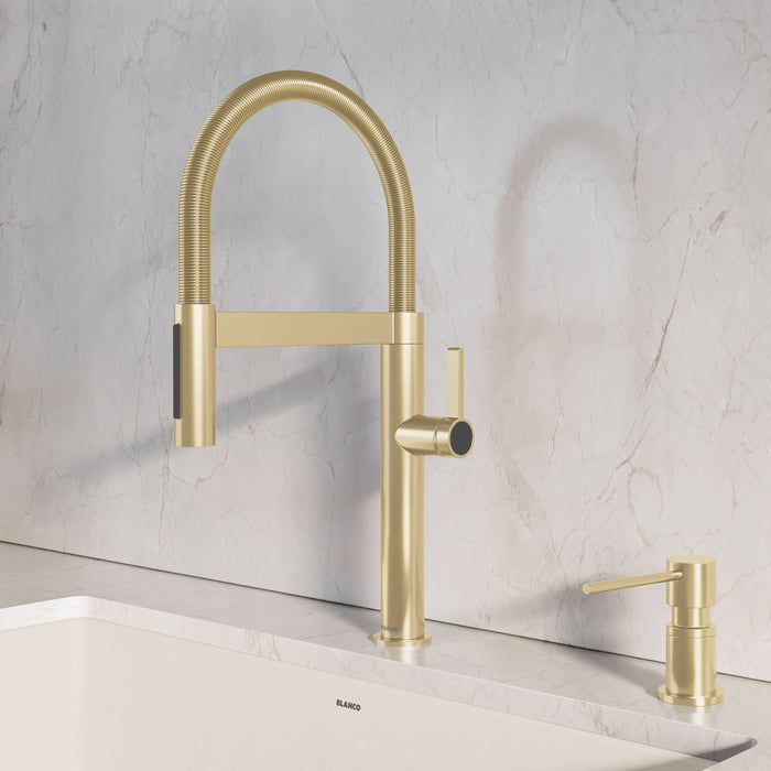 Satin Gold - BLANCO Culina II Culina Mini II Pull-Down Dual-Spray Kitchen Faucet