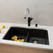 Anthracite - BLANCO Diamond SILGRANIT 32" 50/50 Double Bowl Undermount Kitchen Sink with Low Divide