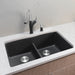Cinder - BLANCO Diamond SILGRANIT 32" 50/50 Double Bowl Undermount Kitchen Sink with Low Divide