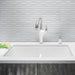 White - BLANCO Diamond SILGRANIT 32" 50/50 Double Bowl Undermount Kitchen Sink with Low Divide