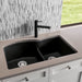 Anthracite - BLANCO Diamond SILGRANIT 32" 60/40 Double Bowl Undermount Kitchen Sink with Low Divide