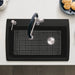 Coal Black - BLANCO Diamond SILGRANIT 33.5" Super Single Dual Mount Kitchen Sink
