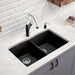 Anthracite - BLANCO Diamond SILGRANIT 33" 50/50 Double Bowl Dual Mount Kitchen Sink