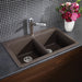 Café - BLANCO Diamond SILGRANIT 33" 50/50 Double Bowl Dual Mount Kitchen Sink