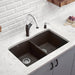 Cinder - BLANCO Diamond SILGRANIT 33" 50/50 Double Bowl Dual Mount Kitchen Sink