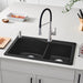 Anthracite - BLANCO Diamond SILGRANIT 33" 60/40 Double Bowl Dual Mount Kitchen Sink