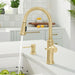 Satin Gold - BLANCO Empressa High Arc Pull-Down Dual-Spray Kitchen Faucet