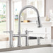Pvd Steel - BLANCO Empressa Pull-Down Dual-Spray Bridge Faucet