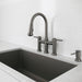 Satin Dark Steel - BLANCO Empressa Pull-Down Dual-Spray Bridge Faucet