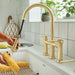 Satin Gold - BLANCO Empressa Pull-Down Dual-Spray Bridge Faucet