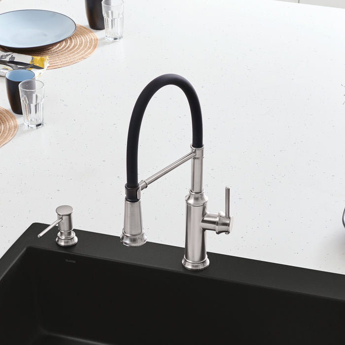 Pvd Steel - BLANCO Empressa Semi-Pro Pull-Down Dual-Spray Kitchen Faucet