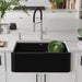 Coal Black - BLANCO Ikon SILGRANIT 30" Single Bowl Apron-Front Farmhouse Sink