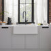 White - BLANCO Ikon SILGRANIT 30" Single Bowl Apron-Front Farmhouse Sink