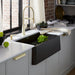 Coal Black - BLANCO Ikon SILGRANIT 33" Single Bowl Apron-Front Farmhouse Sink
