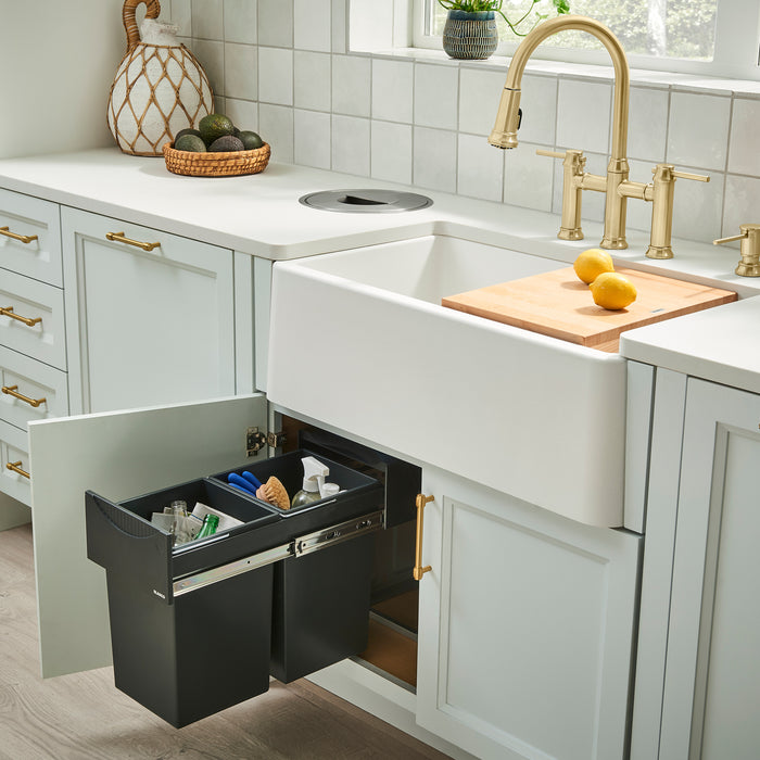 White - BLANCO Ikon SILGRANIT 33" Single Bowl Apron-Front Farmhouse Sink