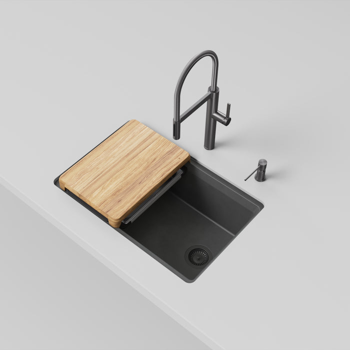 Anthracite - BLANCO Inteos SILGRANIT 30" Single Bowl Reversible Undermount Workstation Kitchen Sink