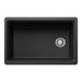 Anthracite - BLANCO Inteos SILGRANIT 30" Single Bowl Reversible Undermount Workstation Kitchen Sink