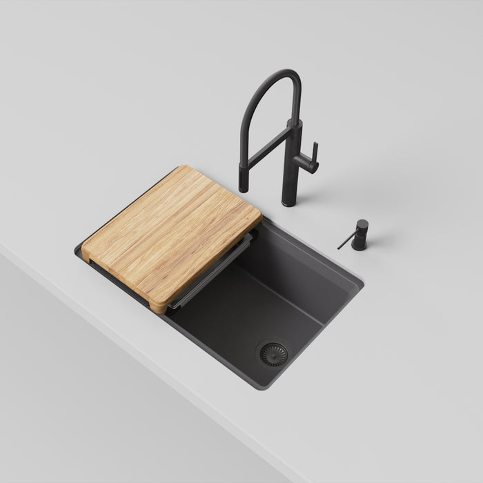 Cinder - BLANCO Inteos SILGRANIT 30" Single Bowl Reversible Undermount Workstation Kitchen Sink