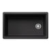 Anthracite - BLANCO Inteos SILGRANIT 33" Single Bowl Reversible Undermount Workstation Kitchen Sink