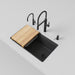 Coal Black - BLANCO Inteos SILGRANIT 33" Single Bowl Reversible Undermount Workstation Kitchen Sink