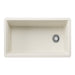 Soft White - BLANCO Inteos SILGRANIT 33" Single Bowl Reversible Undermount Workstation Kitchen Sink