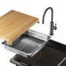 Volcano Gray - BLANCO Inteos SILGRANIT 45" Single Bowl Reversible Undermount Workstation Kitchen Sink