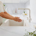 Soft White - BLANCO Linus Low Arc Pull-Out Dual-Spray Kitchen Faucet